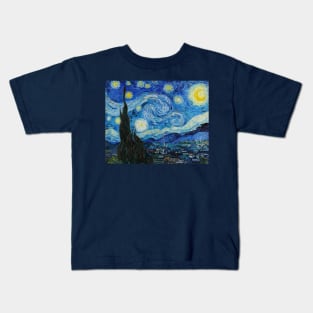 The Starry Night, Vincent Van Gogh, 1889 Kids T-Shirt